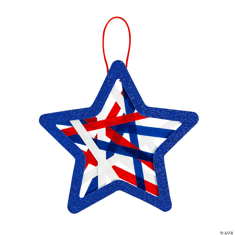 Patriotic Star Suncatcher Craft Kit - 12 Pc. Image
