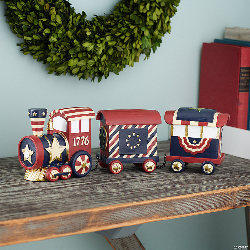 Patriotic Train Tabletop Decoration Image