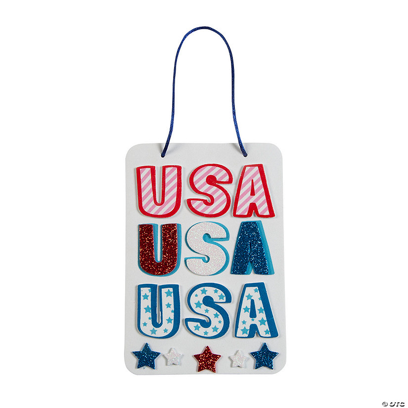 Patriotic USA Sign Craft Kit - Makes 12 Image
