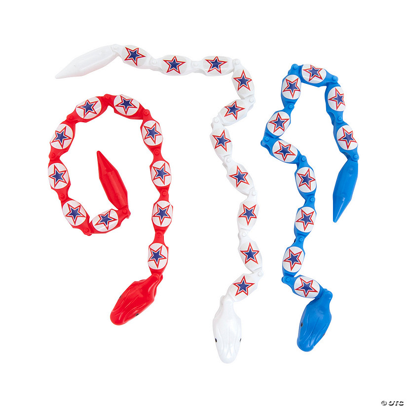 Patriotic Wiggle Snakes- 24 Pc. Image