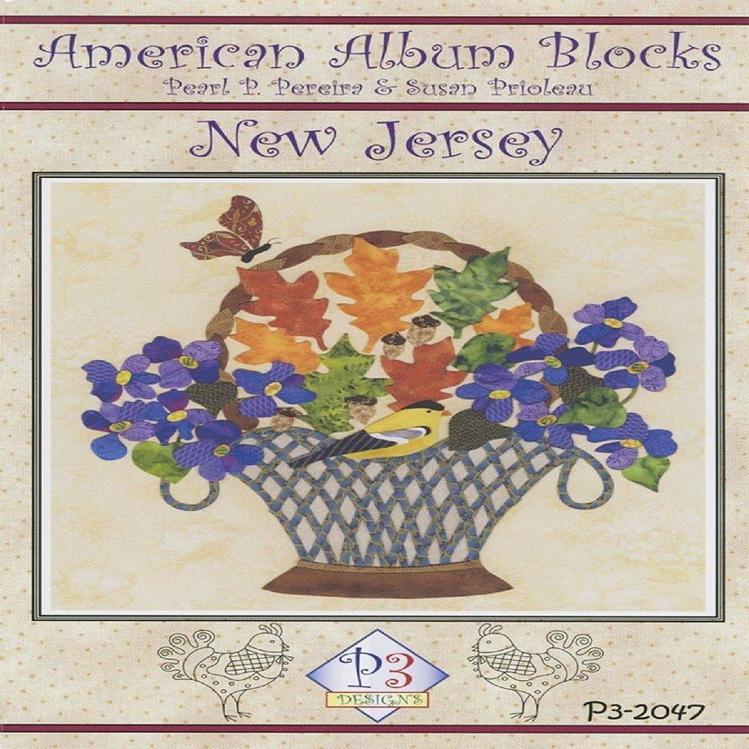 Pattern American Album - New Jersey The Garden State Block 47 15'' by P3 Designs Image