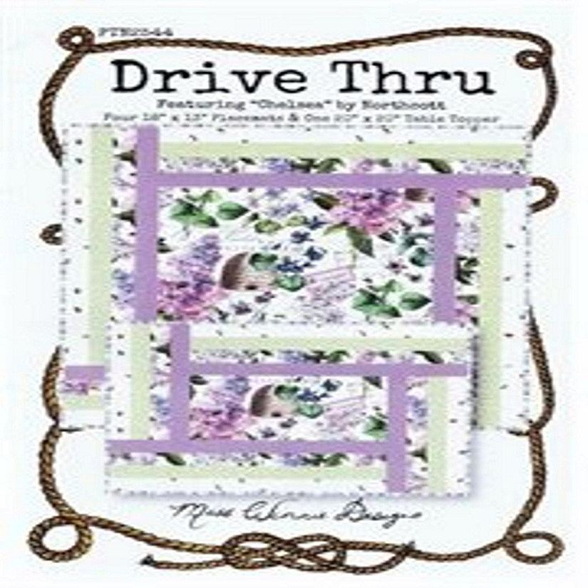 Pattern Drive Thru 4 Placemat Table Topper feature Chelsea fabrics by Northcott Image