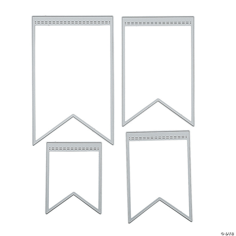 Pattern Pennant Cutting Dies - 4 Pc. Image