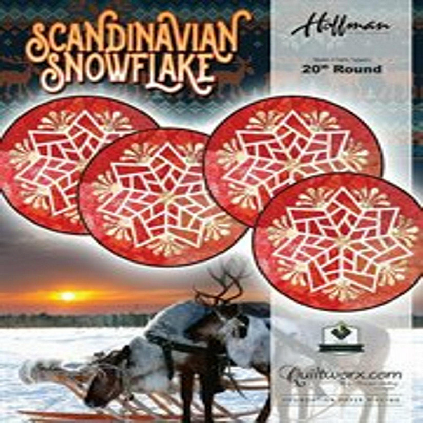 Pattern~Scandinavian Snowflake 20'' Round 4 Table Toppers~Applique Judy Niemeyer Image