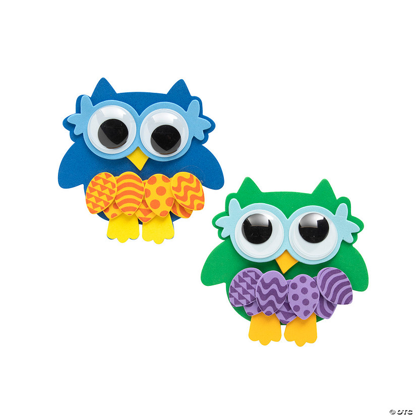 Patterned Owl Magnet Craft Kit - Makes 12 Image