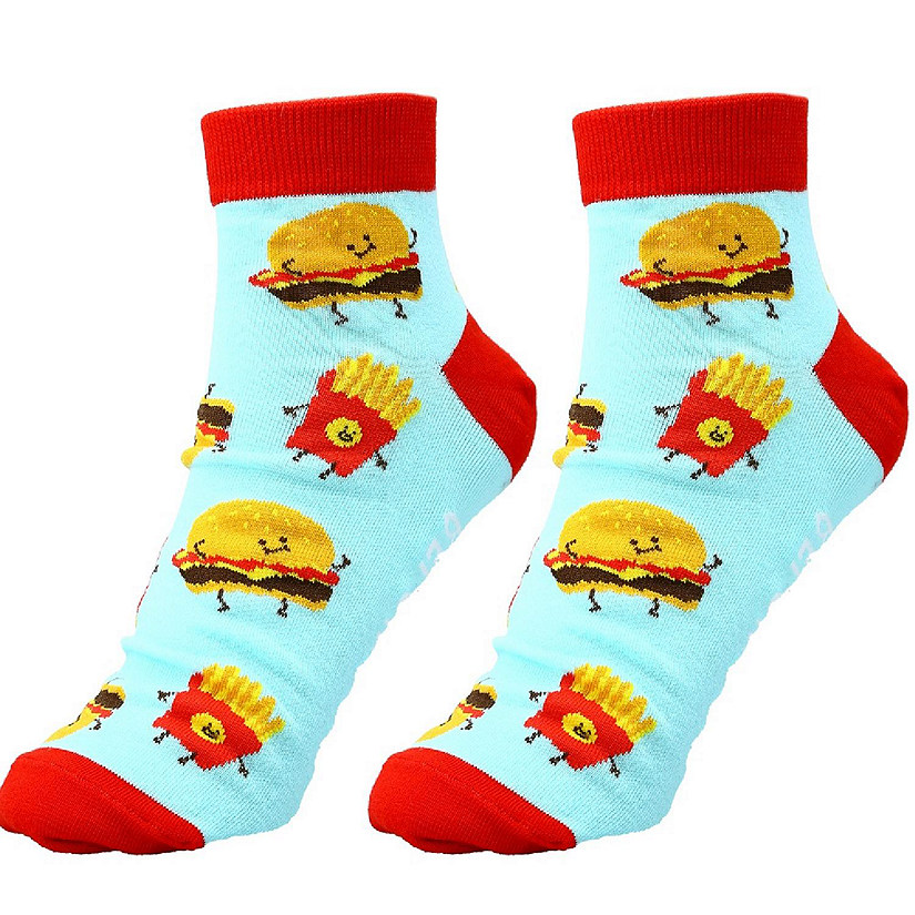 Pavilion Burger and Fries Unisex Cotton Blend Ankle Socks 75075 Image