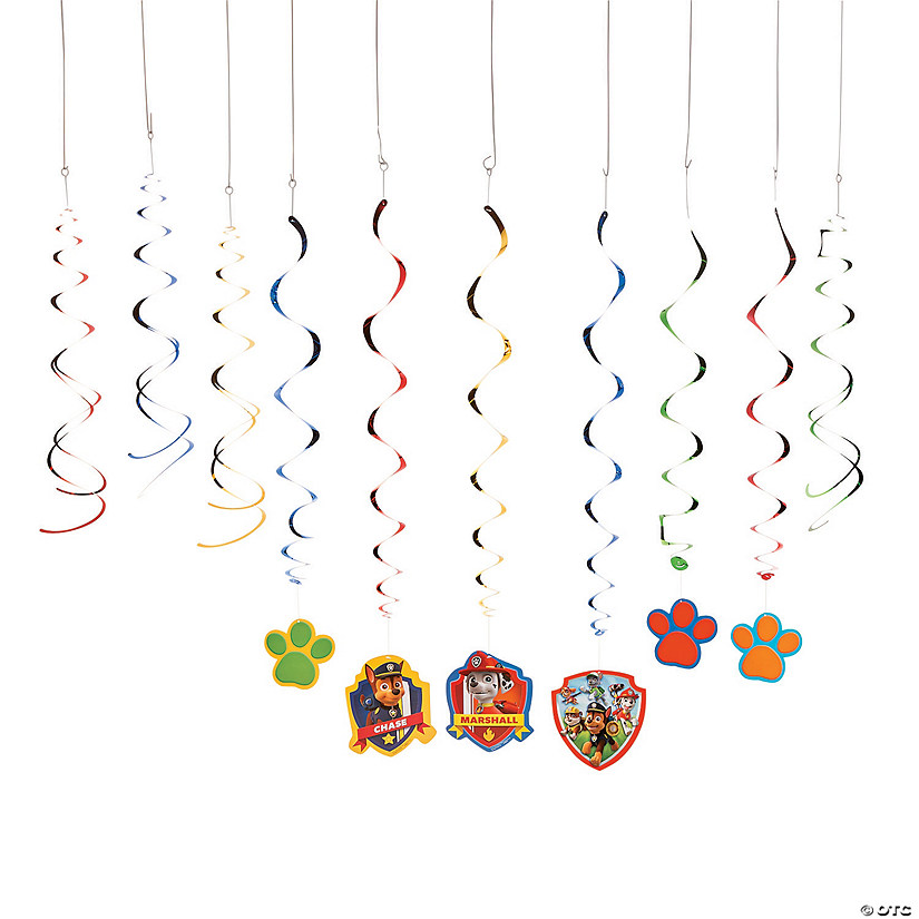 Paw Patrol Hanging Swirl Decorations Value Pack Oriental Trading