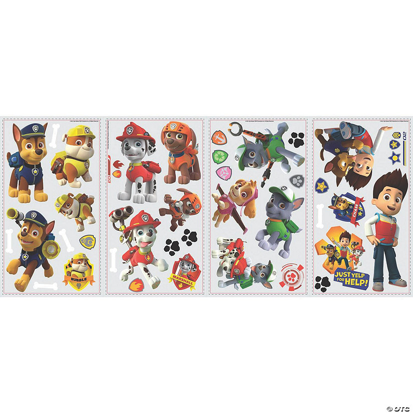 Paw Patrol Peel & Stick Decals Oriental Trading