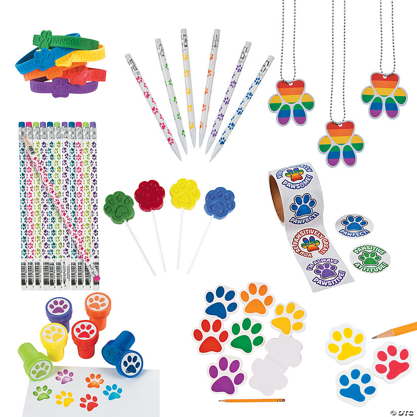 Paw Print Handout Kit for 24 Image