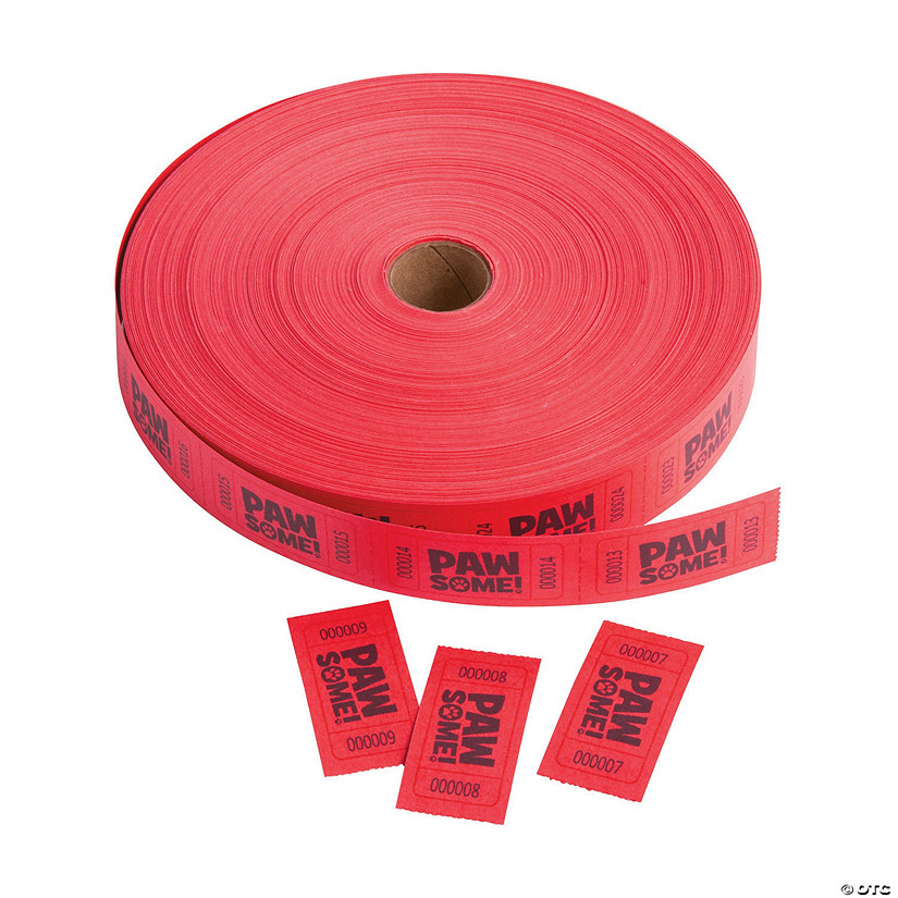 Paw Print Incentive Roll Tickets Image