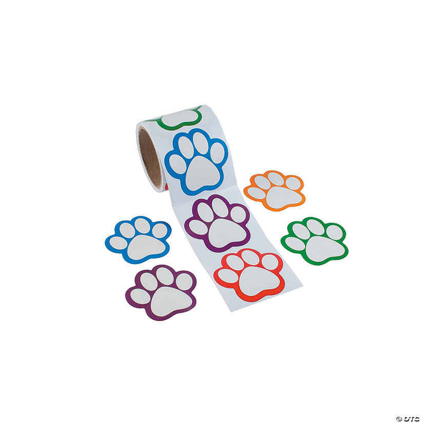 Paw Print Name Tags/Labels Image