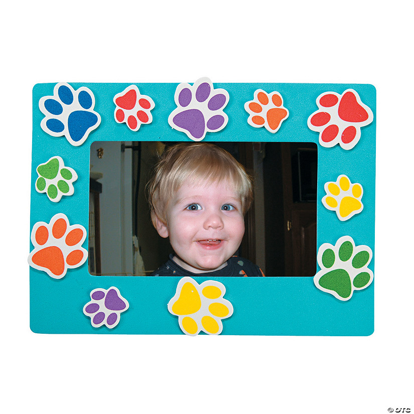 Paw Print Picture Frame Kit Oriental Trading