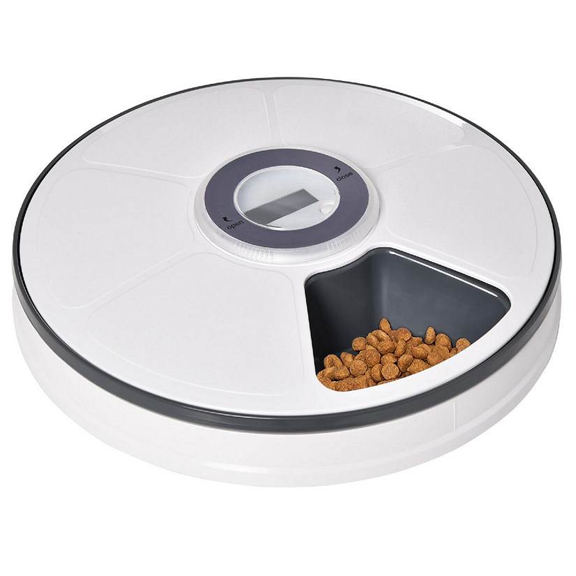 PawHut Battery Powered Automatic Feeder for Pets with Digital LED