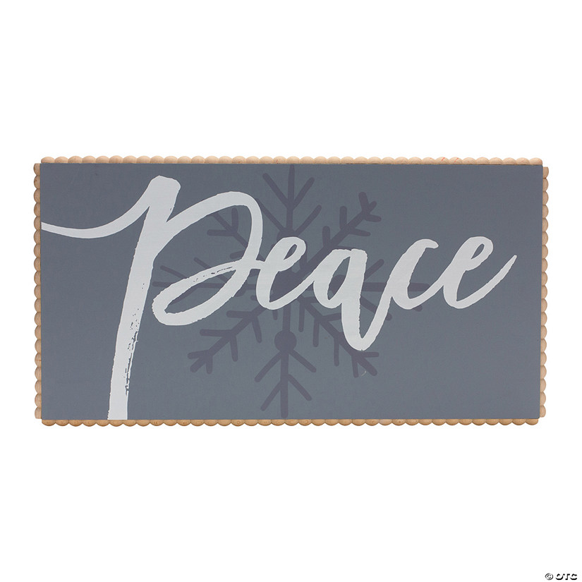 Peace and Snowflake Sign 24"L Image