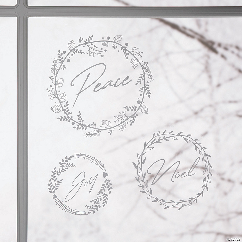 Peace, Joy, Noel Christmas Window Clings - 3 Pc. Image