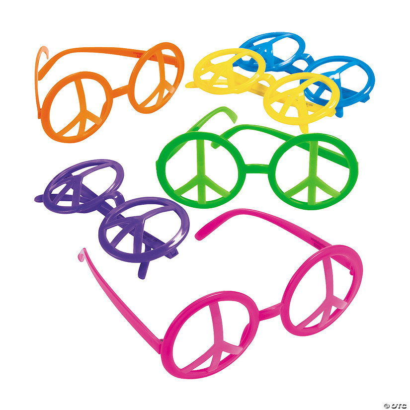 Peace Sign Eyeglasses- 12 Pc. Image