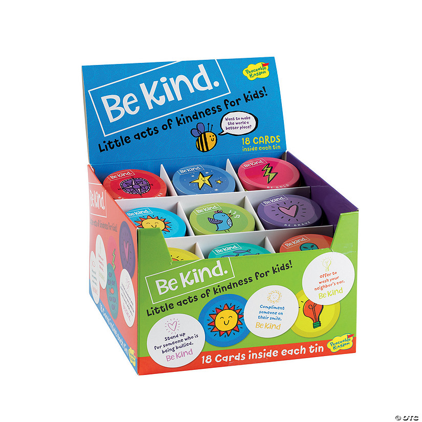 Peaceable Kingdom Be Kind Tins: 36 Tin Handout Set Image