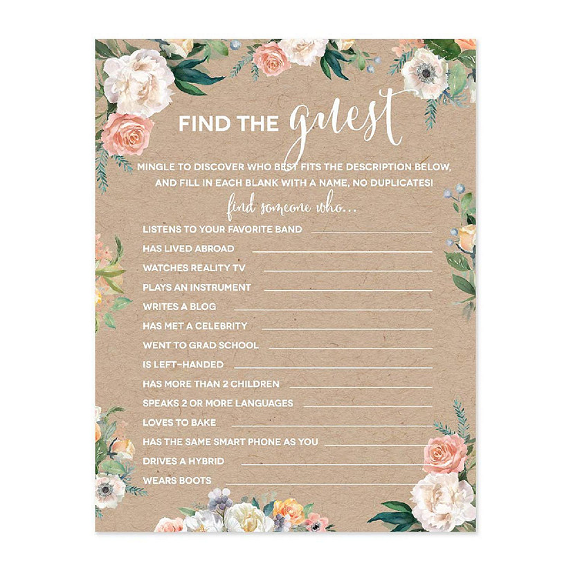 Peach+Kraft Rustic Baby Name 20pk Image