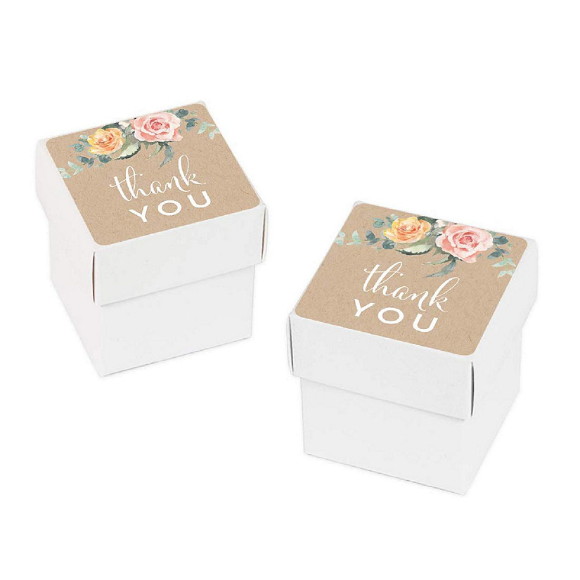 Peach Rustic Floral TY 2x2in 20pk Image