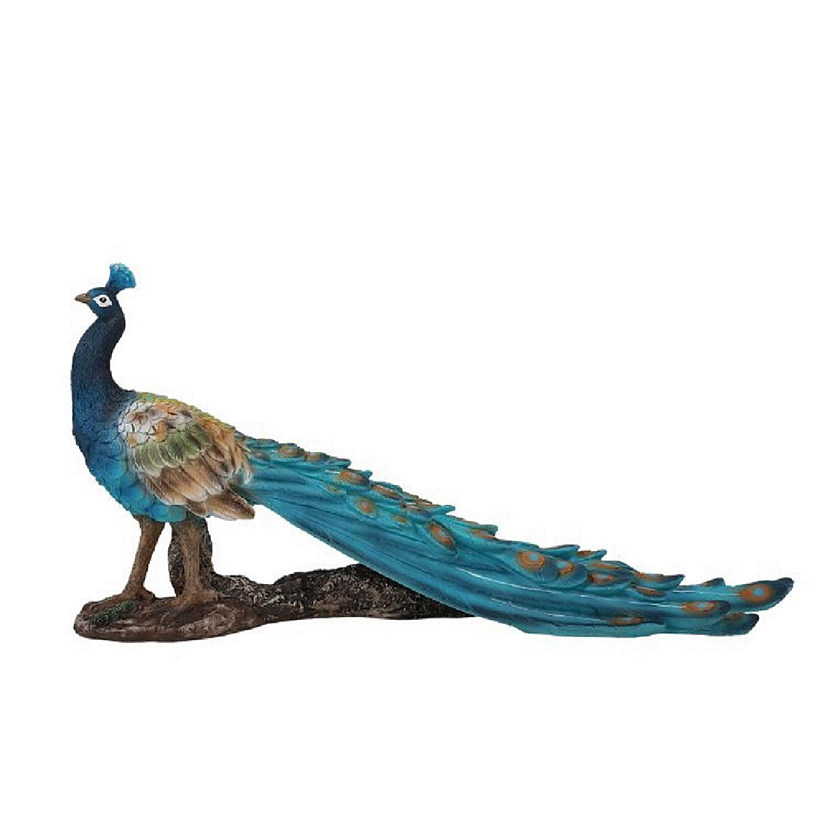 Peacock Figurine 14 x 4 x 7.5 Inch Image