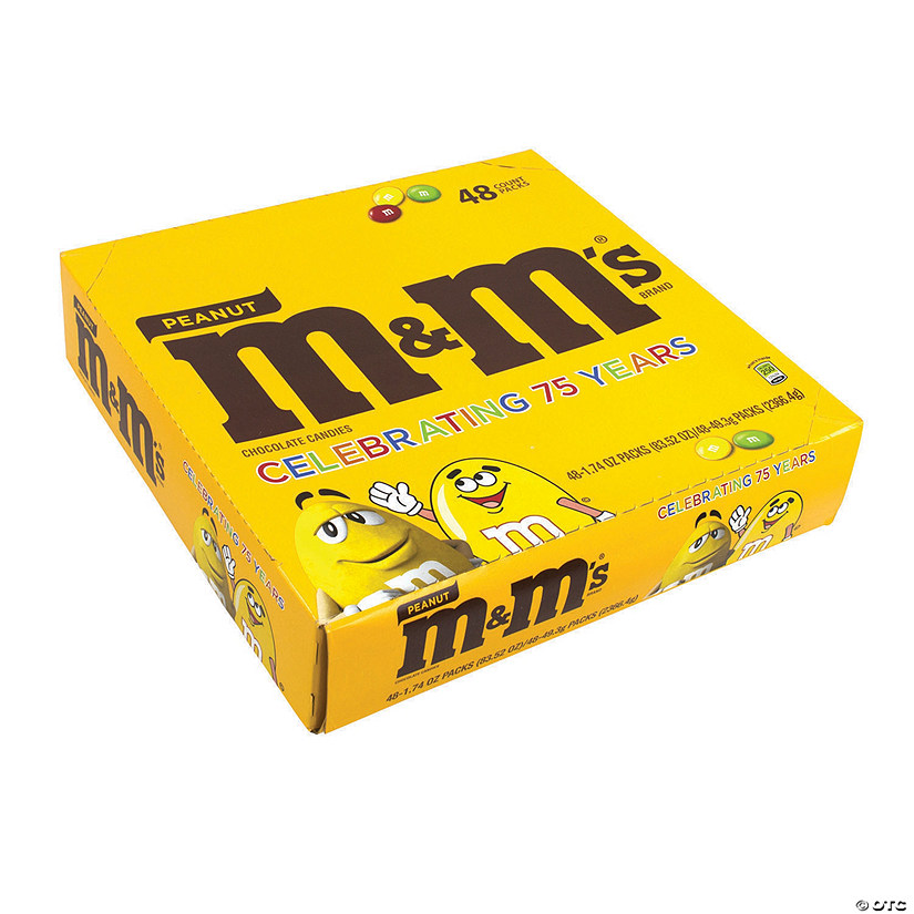Peanut M&M's Full Size, 1.74 oz Bag, 48 Count Oriental Trading