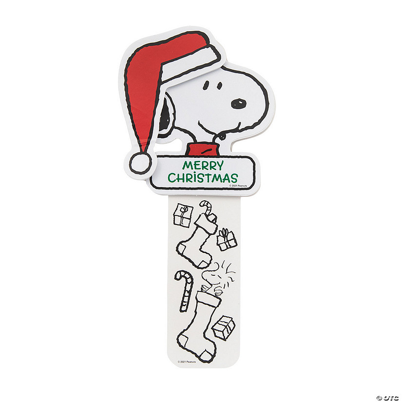Peanuts&#174; Color Your Own Christmas Bookmark Craft Kit - Makes 12 Image