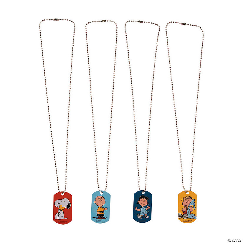 Peanuts&amp;#174; Dog Tag Necklaces - 12 Pc. Image