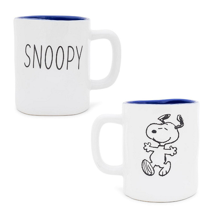 Peanuts Snoopy Ceramic Pottery Mug Holds 25 Ounces Image