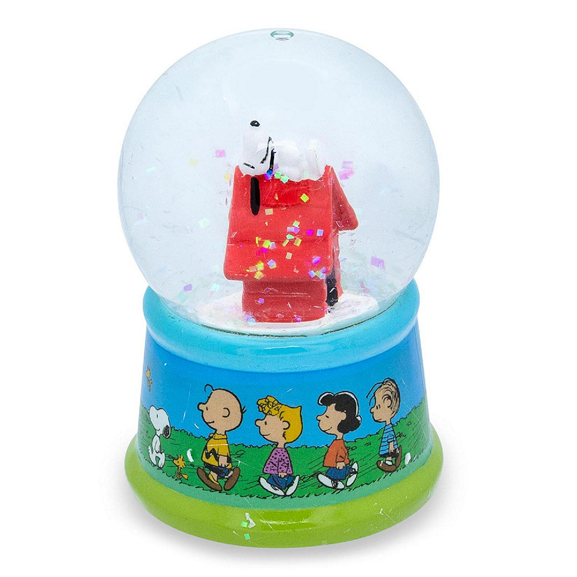Peanuts Snoopy Doghouse Light-Up Snow Globe  6 Inches Tall Image