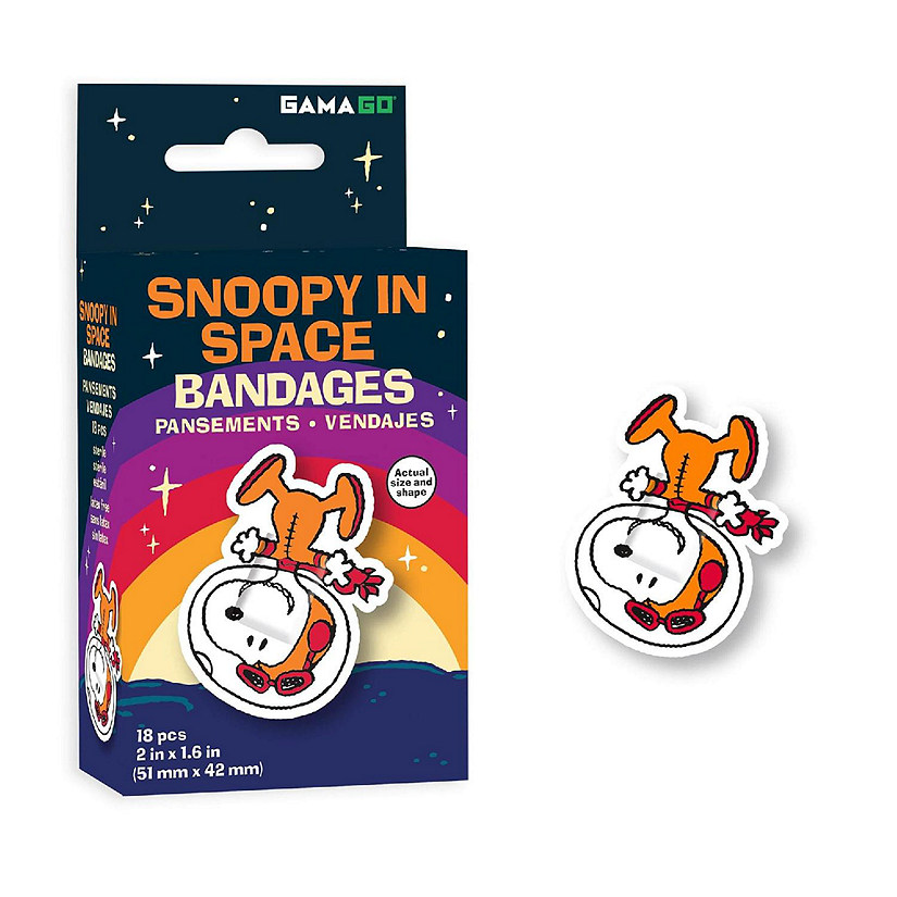 Peanuts Snoopy In Space Adhesive Bandages  18 Count Image