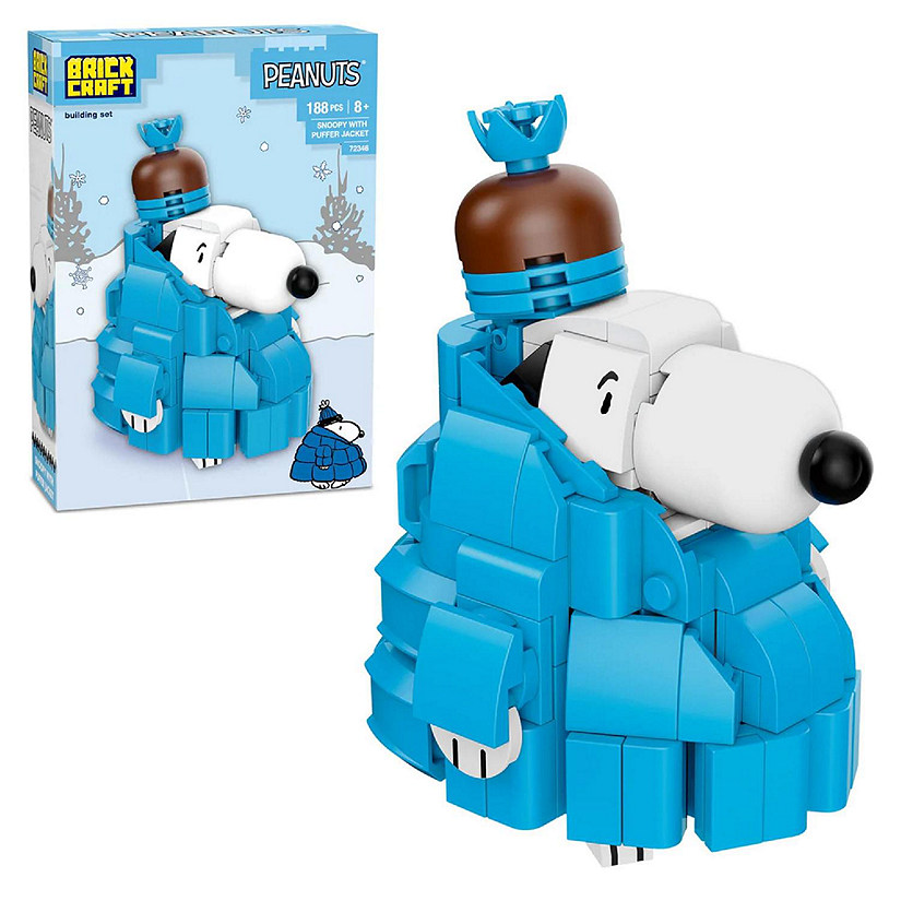 Peanuts Snoopy Puffer Jacket 188-Piece Brickcraft Building Set Image