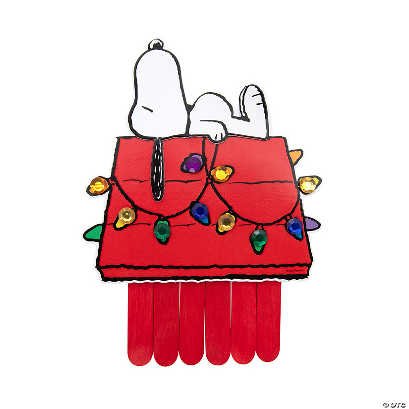 Peanuts&#174; Snoopy&#8217;s Christmas House Magnet Craft Kit - Makes 12 Image