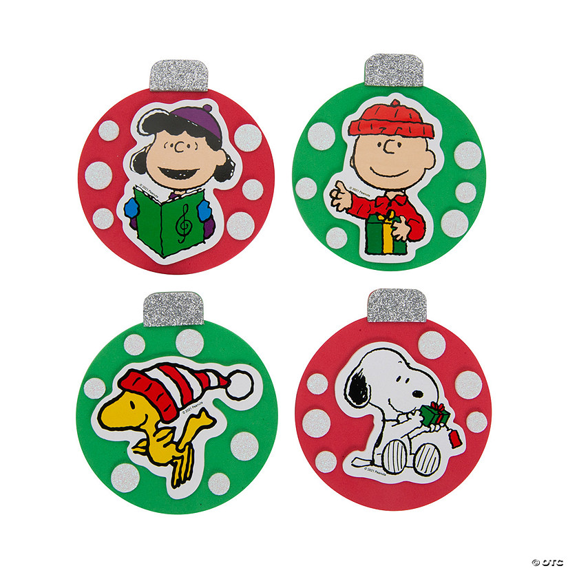 Peanuts<sup>&#174;</sup> Christmas Ornament Magnet Craft Kit - Makes 12 Image