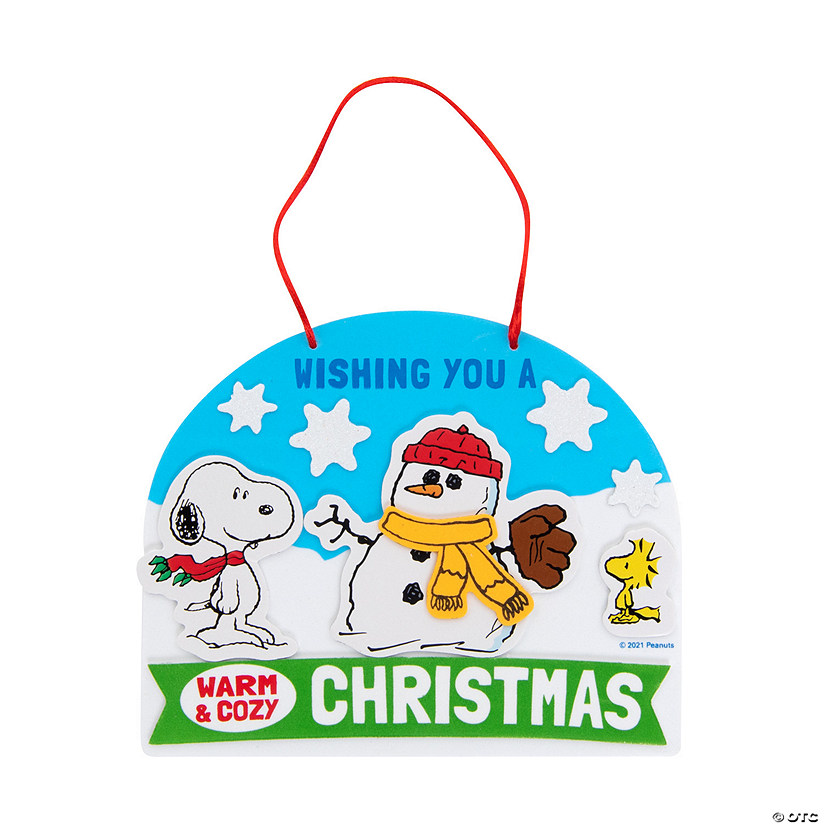Peanuts<sup>&#174;</sup> Christmas Sign Craft Kit - Makes 12 Image