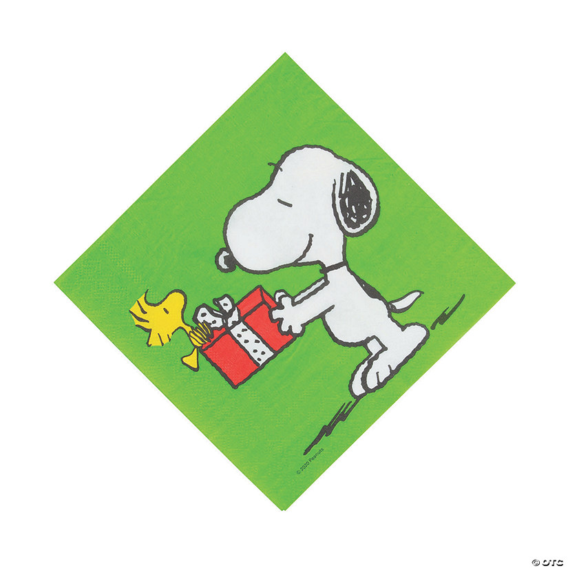Peanuts<sup>&#174;</sup> Christmas Snoopy & Woodstock Luncheon Paper Napkins - 16 Pc. Image