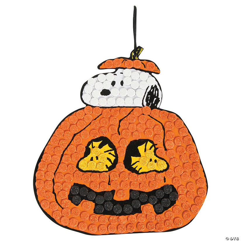Peanuts<sup>&#174;</sup> Halloween Glitter Mosaic Craft Kit- Makes 12 Image