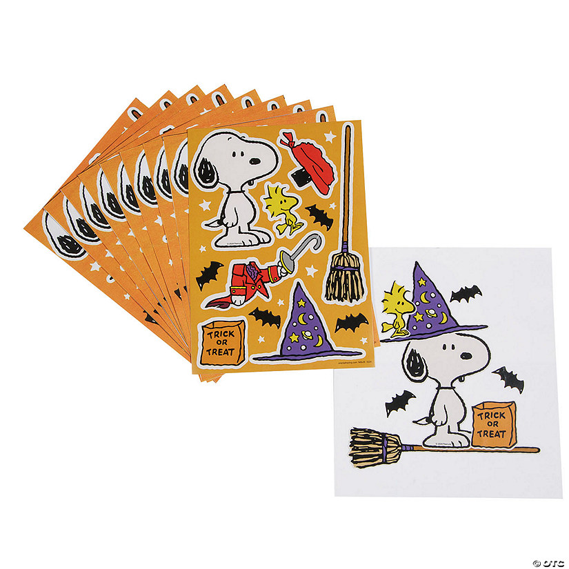 Peanuts<sup>&#174;</sup> Halloween Make-a-Snoopy Sticker Sheets - 12 Pc. Image
