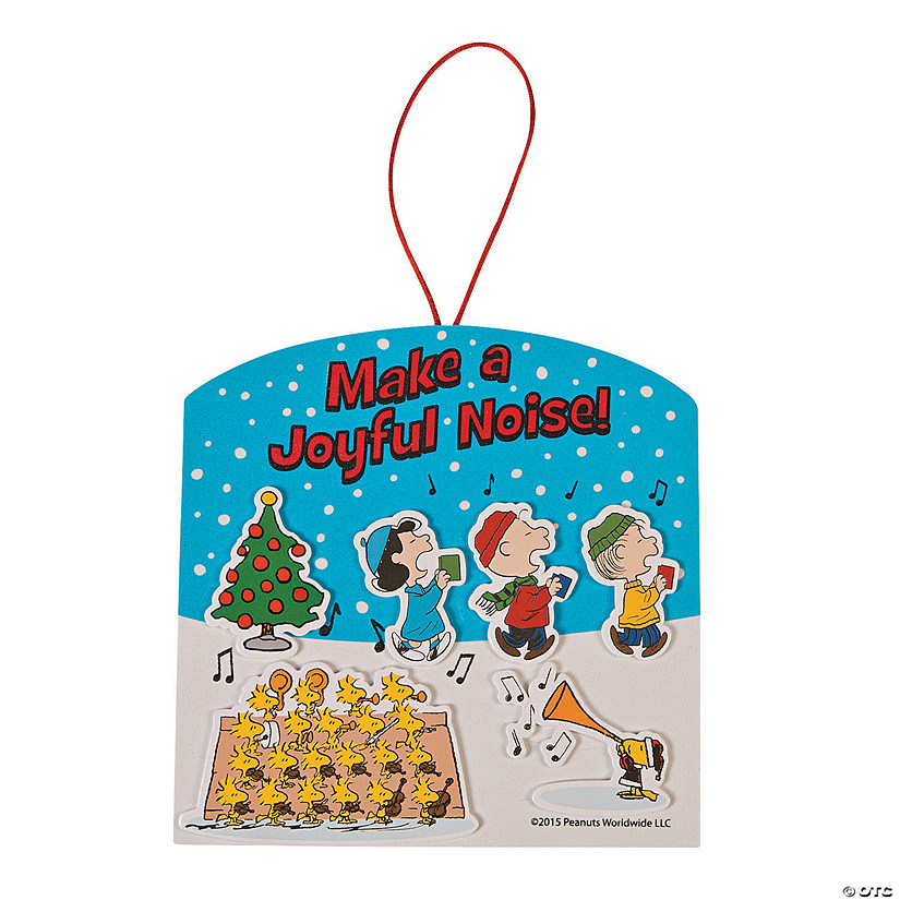 Peanuts<sup>&#174;</sup> Make a Joyful Noise Christmas Sign Craft Kit - Makes 12 Image