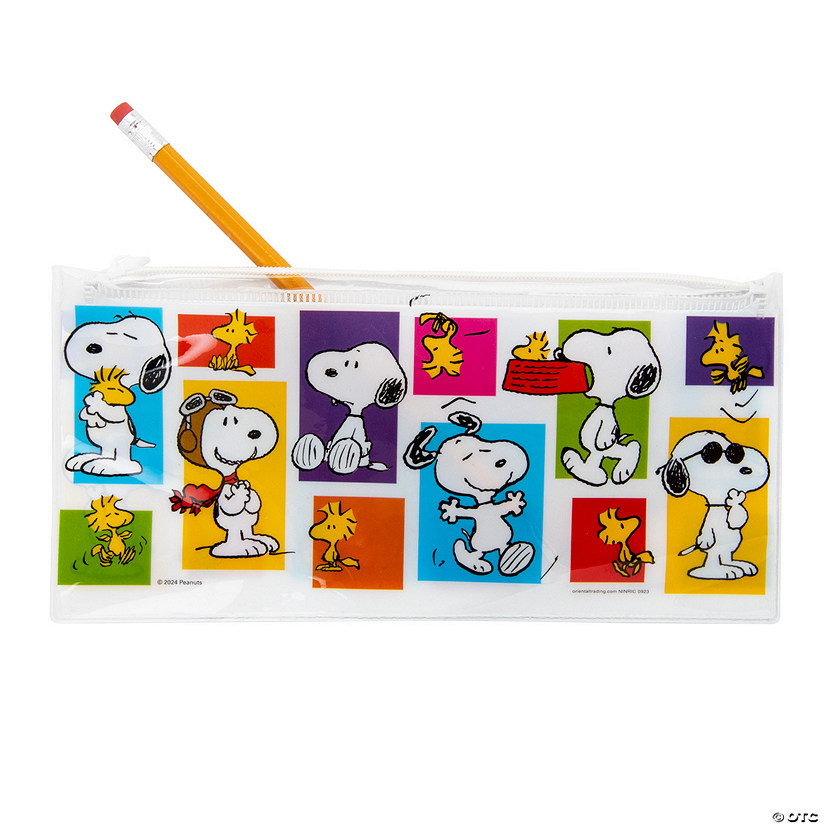 Peanuts<sup>&#174;</sup> Snoopy & Woodstock Pencil Cases - 12 Pc. Image