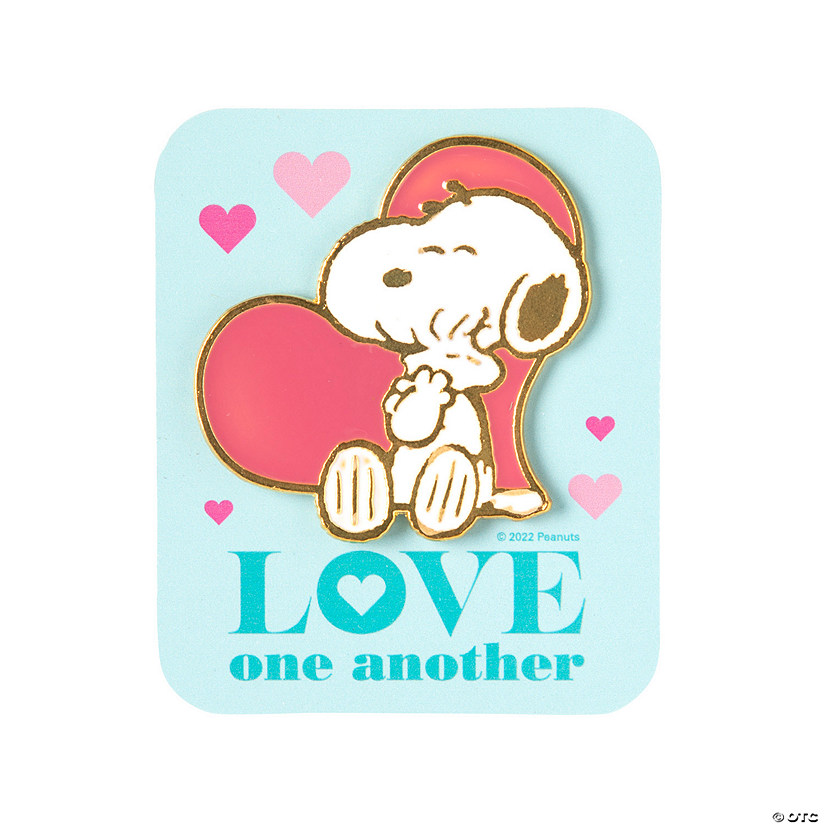 Peanuts<sup>&#174;</sup> Valentine Pins with Card for 12 Image