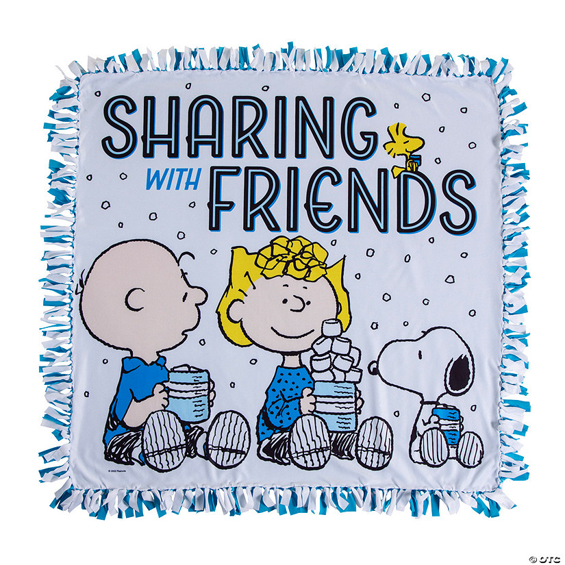 Peanuts<sup>&#174;</sup> Winter Friendship Tied Throw Craft Kit - Makes 1 Image