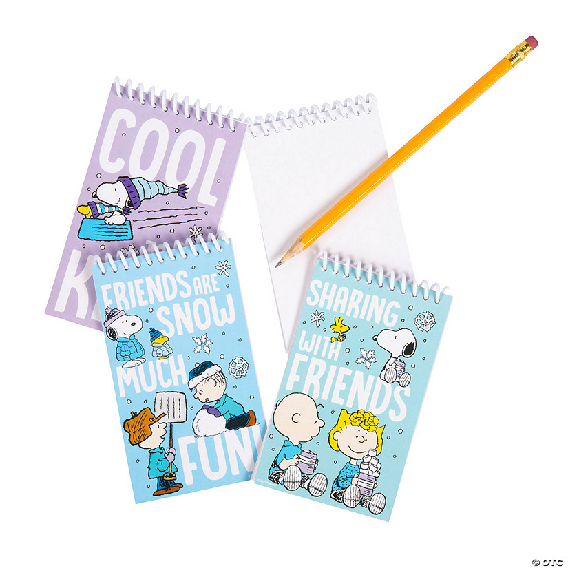 Peanuts<sup>&#174;</sup> Winter Notepads - 24 Pc. Image