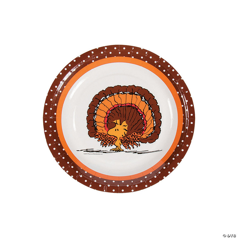 Peanuts® Thanksgiving Paper Dessert Plates Oriental Trading