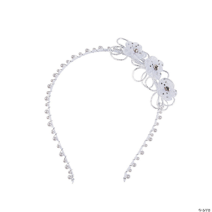 Pearl Headband with Flowers Image