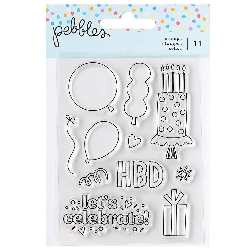 Pebbles All  The Cake Mini Stamp Set-11/Pkg Image