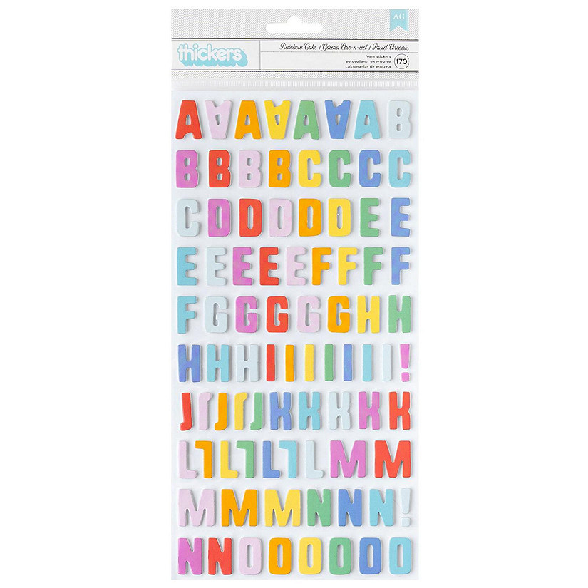 Pebbles All The Cake Thickers Stickers 170/Pkg-Alpha Image