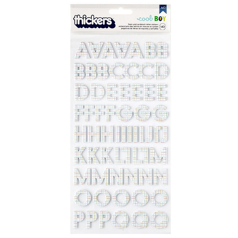 Pebbles Cool Boy Thickers Stickers 143/Pkg-Alpha Image