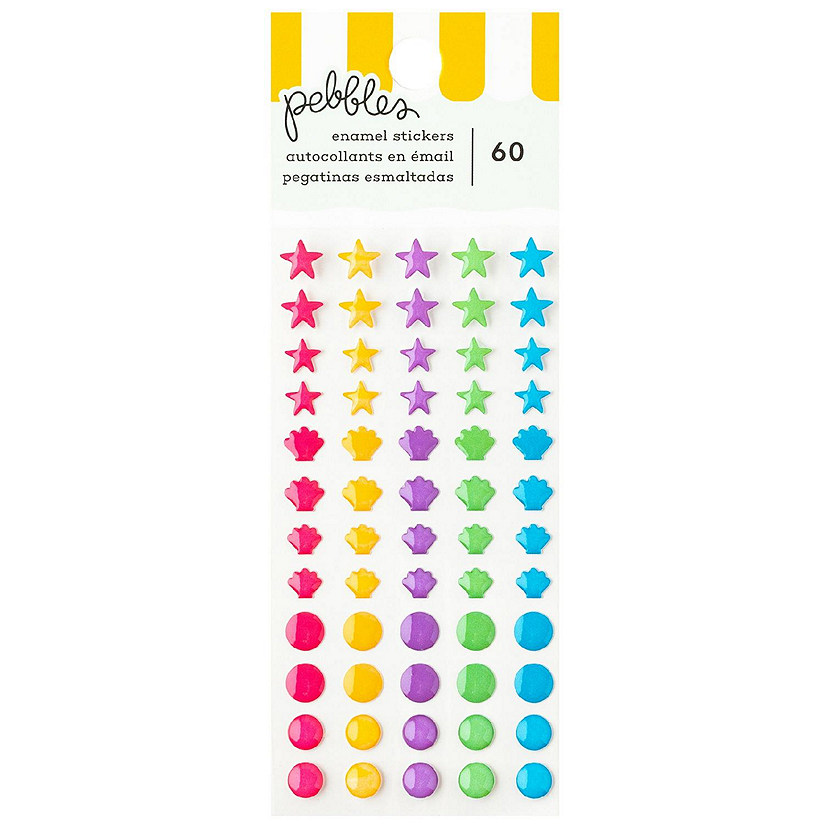 Pebbles Fun In The Sun Enamel Dots-60/Pkg Image
