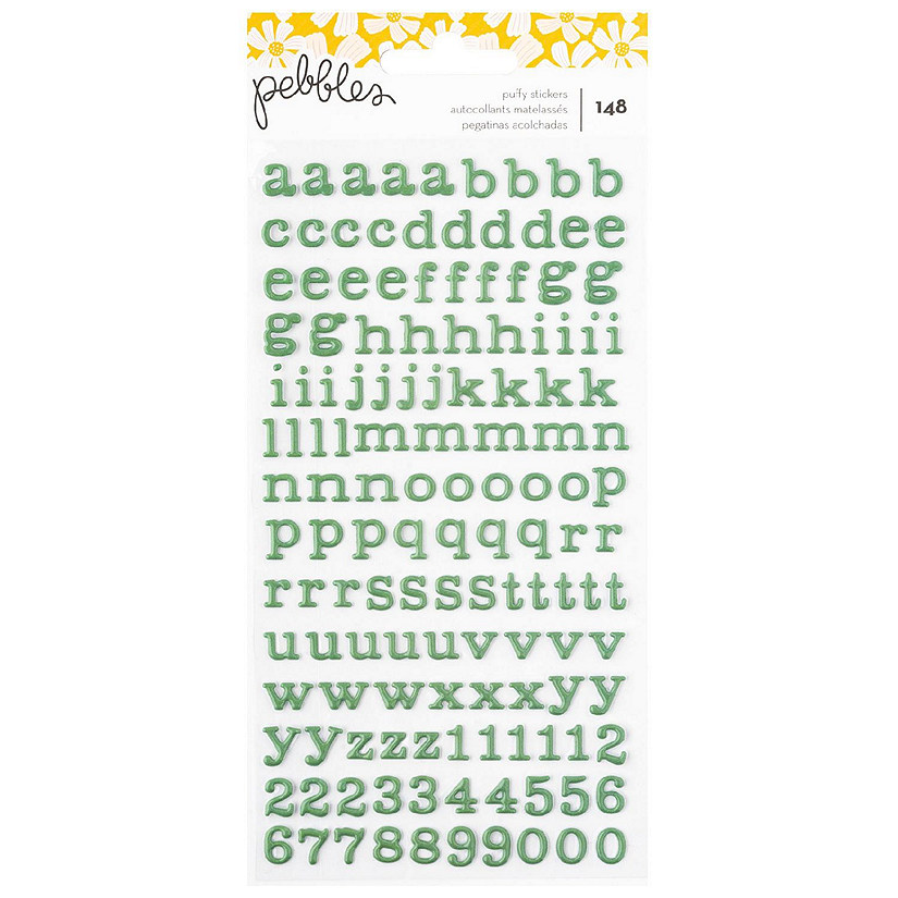 Pebbles Sunny Bloom Puffy Stickers 148/Pkg-Alpha Image