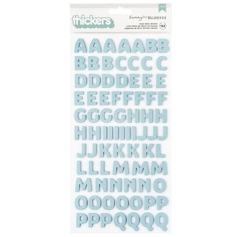Pebbles Sunny Bloom Thickers Stickers 153/Pkg-Alpha, Foam Image